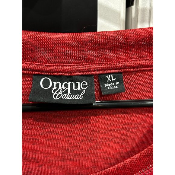 Onque Casual Red Santa Claus Long Sleeve Christmas Sweatshirt Sz XL - Picture 5 of 8